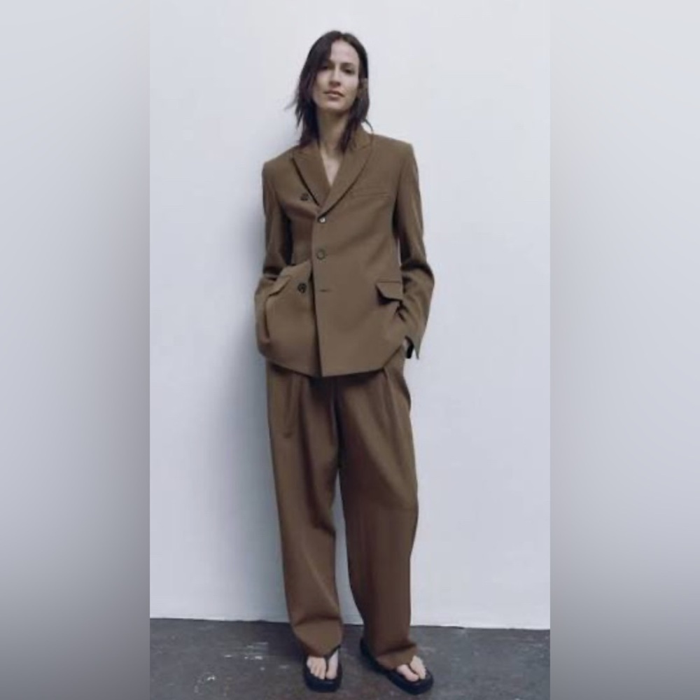Zara Brown Women's Crossover Blazer